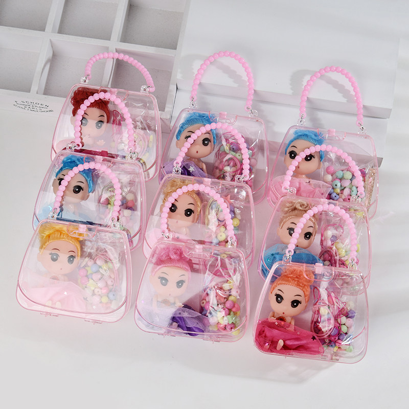 New children's handbag kit Puzzle Strings Beads Toy Girls Handmade DIY doll Material Package