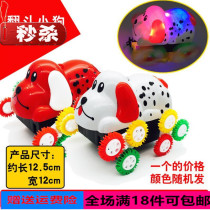 Ground stall childrens toys electric puppy tipping chicken creative luminous music Dalmatians tumbling car model gift