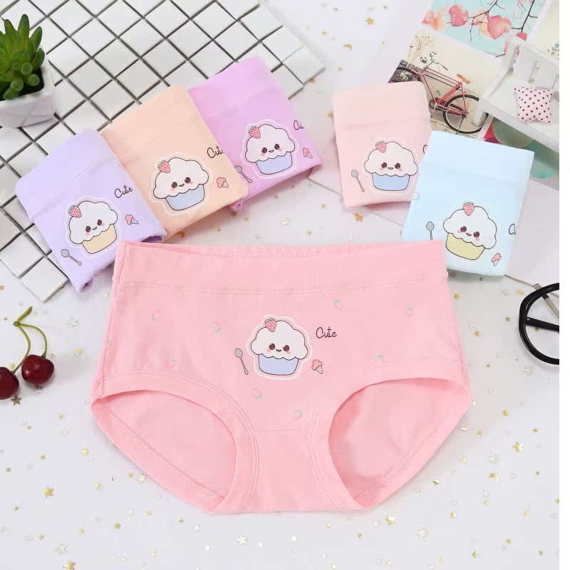 Childrens đồ lót cô gái bông quần phẳng góc hẹn hò bé tam giác bốn-góc bé trung niên quần short sinh viên 4 miếng