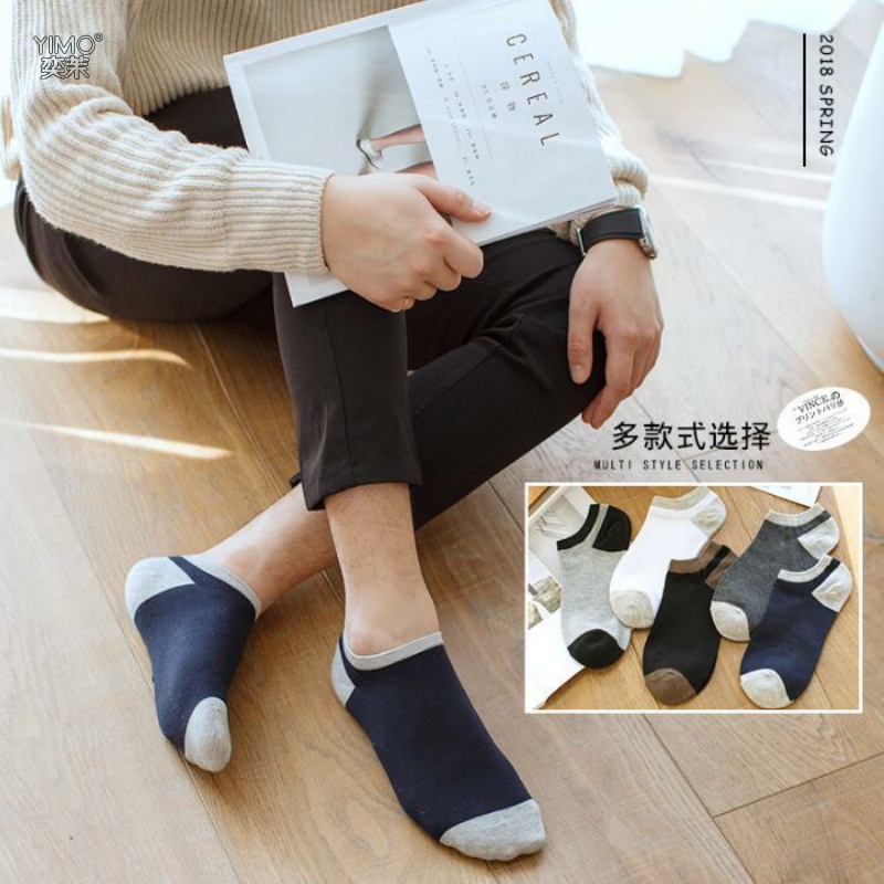 Vớ vớ Mens Mens vô hình Barrel Sucking Summer Thin nông Mùi-Proof Thuyền Socks