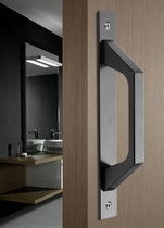 Thickened aluminum alloy balcony sliding door window small handle sliding door plastic steel door wooden door cabinet door open handle black and white