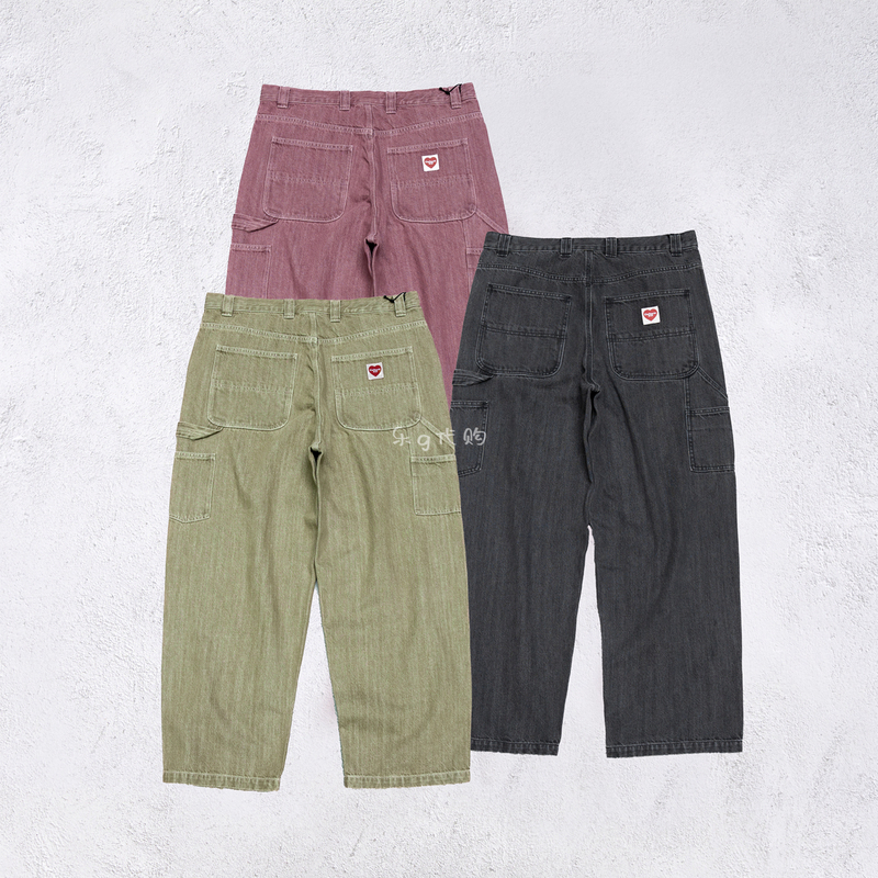 In-Stock Carhartt Wip Ethan Double Knee Heart-Shaped Double-Knee Washed Denim Jeans A261038
