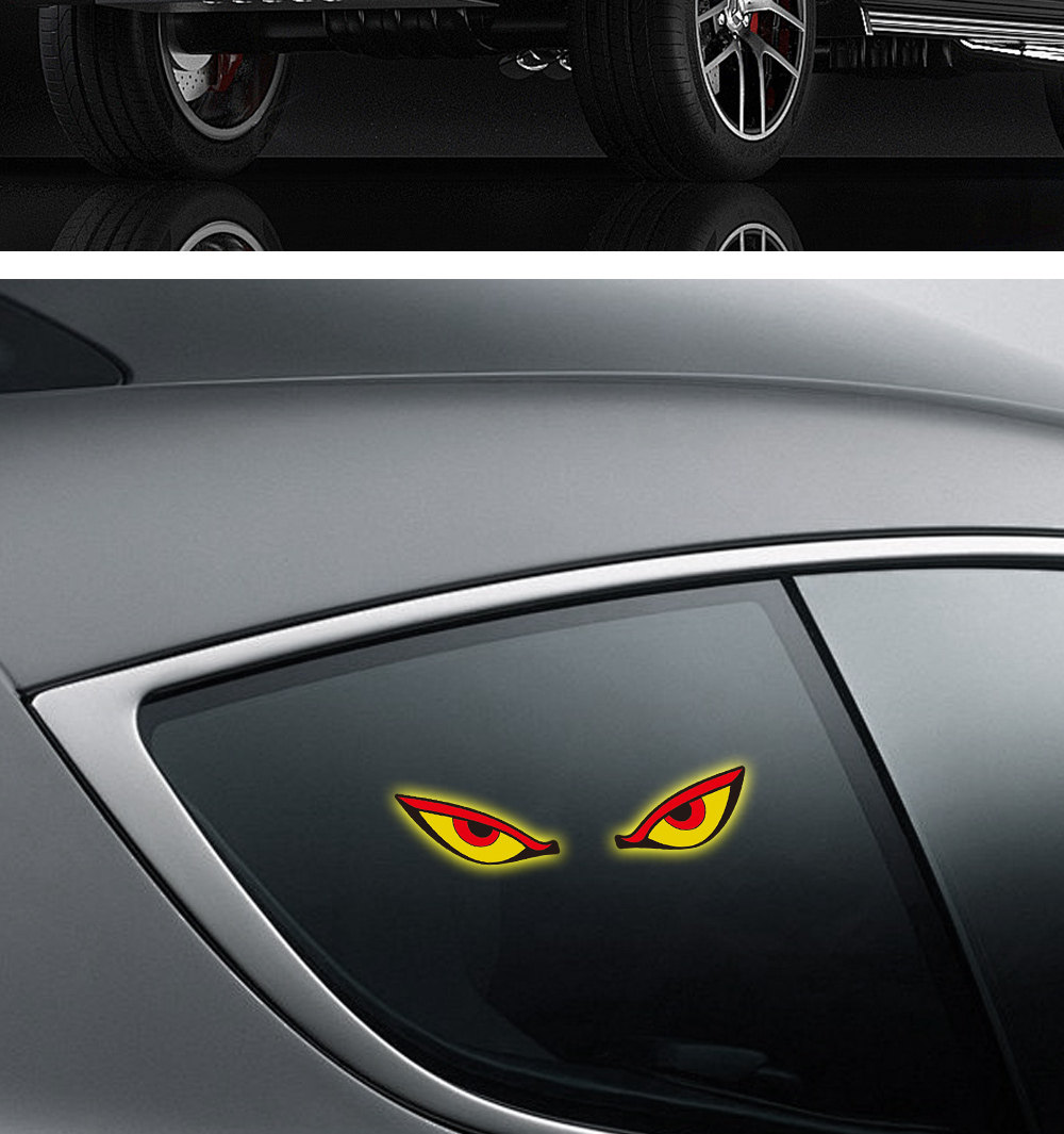 Car Solar Demon Eye Led Ambient Light Vehicle Dynamic Rear Window Demon Eye Led Sensor Light