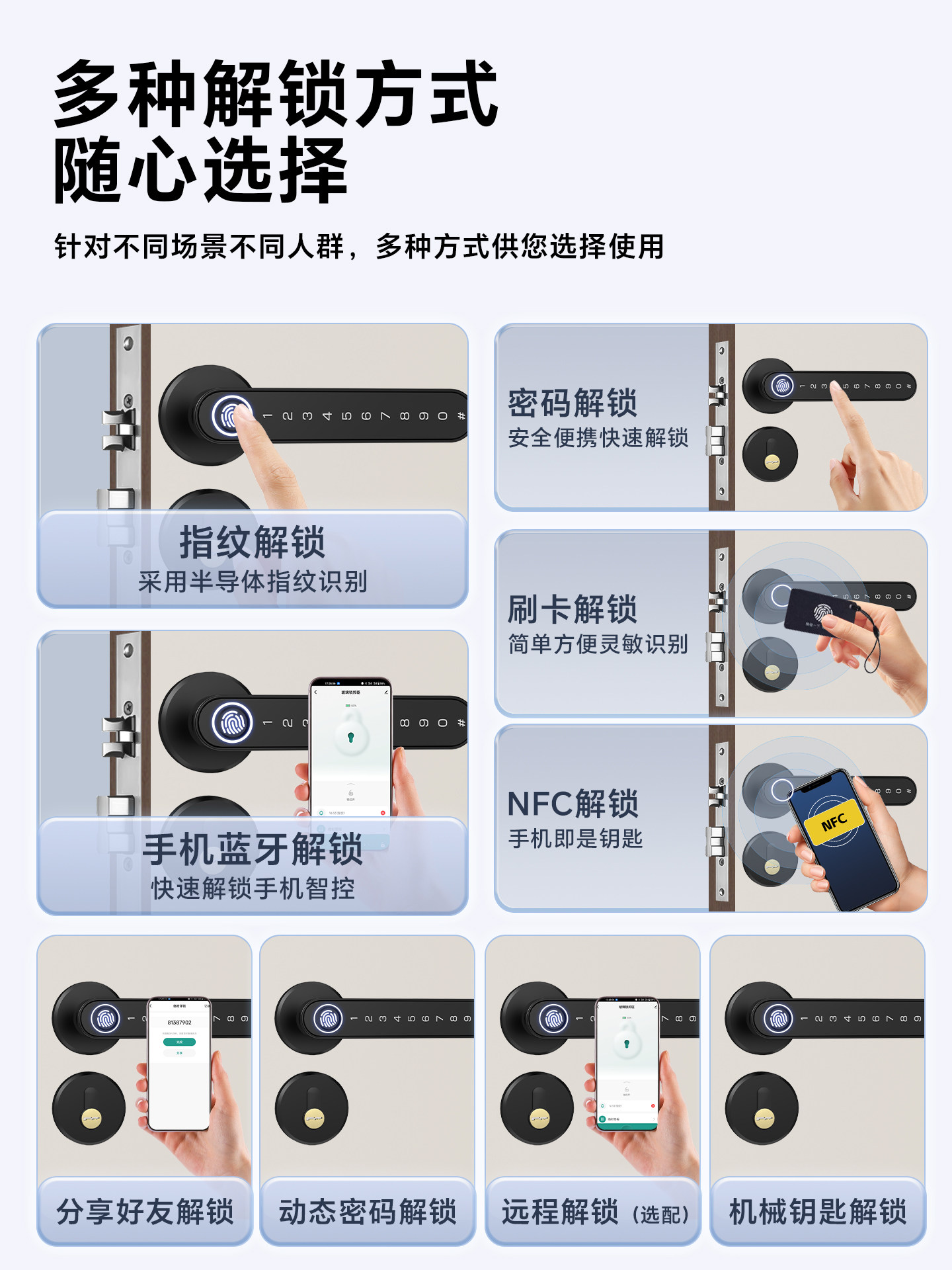 Indoor Wooden Door Fingerprint Lock Office Password Door Lock Home Bedroom Room Door Handle Split Smart Electronic Lock