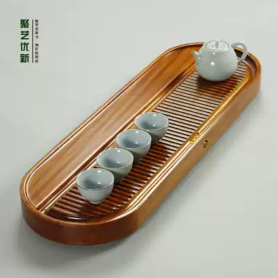 Solid Wood tea tray simple modern home office tea table whole board medium dry bubble plate kung fu tea set Tea Ceremony fashion fashion