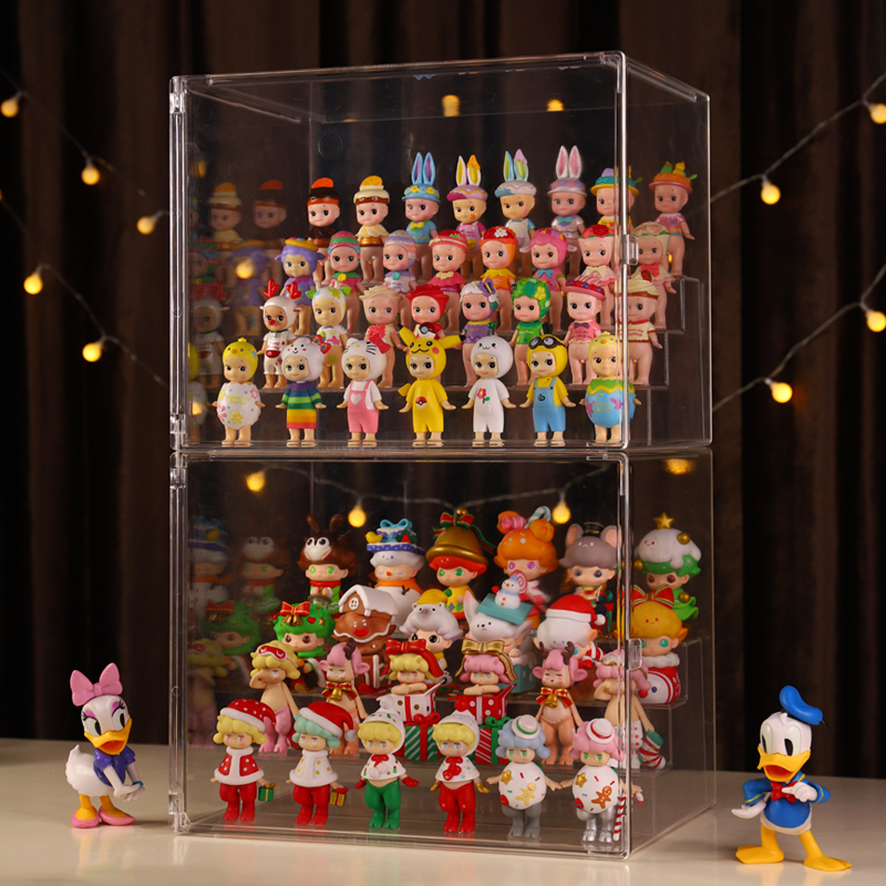 Blind box storage display stand doll doll plush doll Lego display box transparent acrylic dustproof collection cabinet
