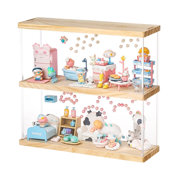 Dimoo homemade figure box transparent dustproof display stand