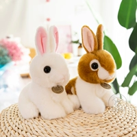 Реалистичный плюшевый кролик, игрушка, талисман, детская тряпичная кукла, год кролика, талисман года, белый кролик, подарок на день рождения