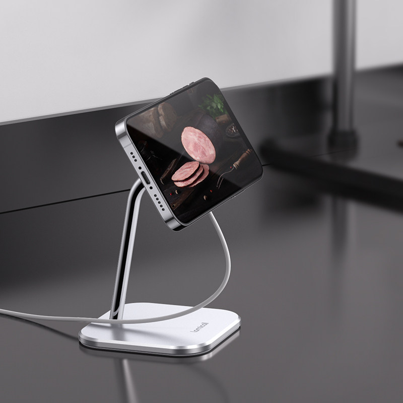 Lamikoo Wireless Charging Magnetic Stand Magsafe Metal Base Suitable for Chinese Version 15W iPhone Hong Kong Version 25W Magnetic Fixed Cooling Desktop Aluminum Alloy Stand