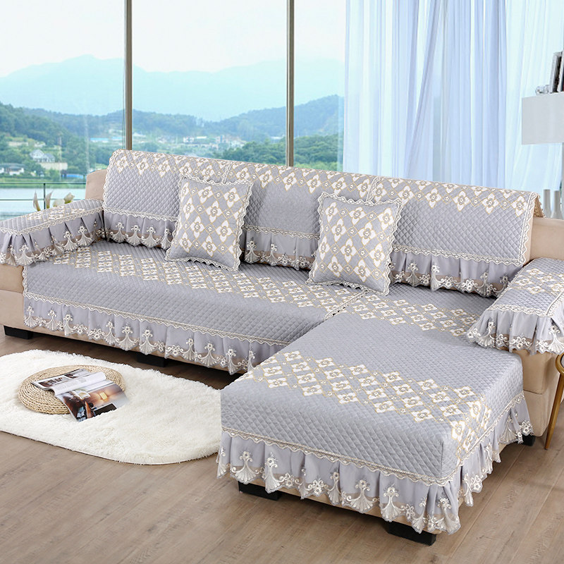 Four seasons universal sofa cushion non-slip seat cushion all-inclusive universal sofa cover a set of thickened simple combination set