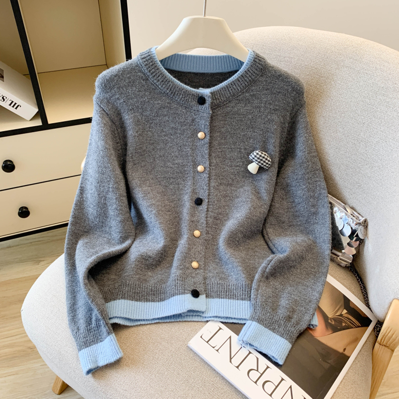 12-Year-Old Girl's Sweater Jacket, 13-Year-Old Girl's Spring, Autumn and Winter Clothing, 15-Year-Old Junior High School Student's Korean-Style Knitted Cardigan Top
