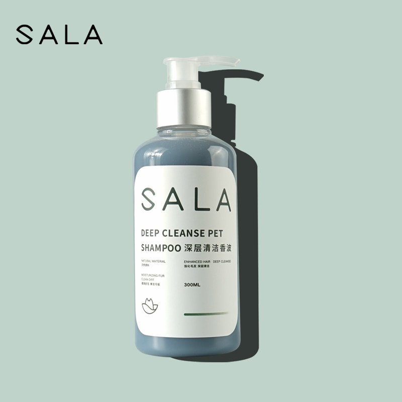 SALA deep cleaning pet shampoo multifoam removes pet odor cat and dog common 300 ML