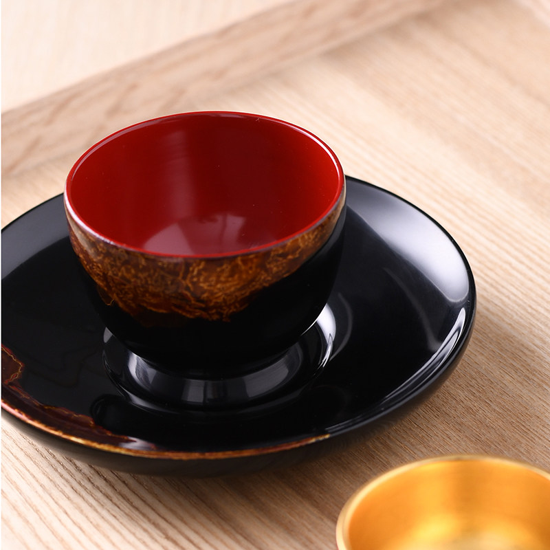 Ping An Society Fuzhou Fuzhou Handmade Traditional large lacquer tea set Lacquerware Gift Small Tea Cup the Master's Cup