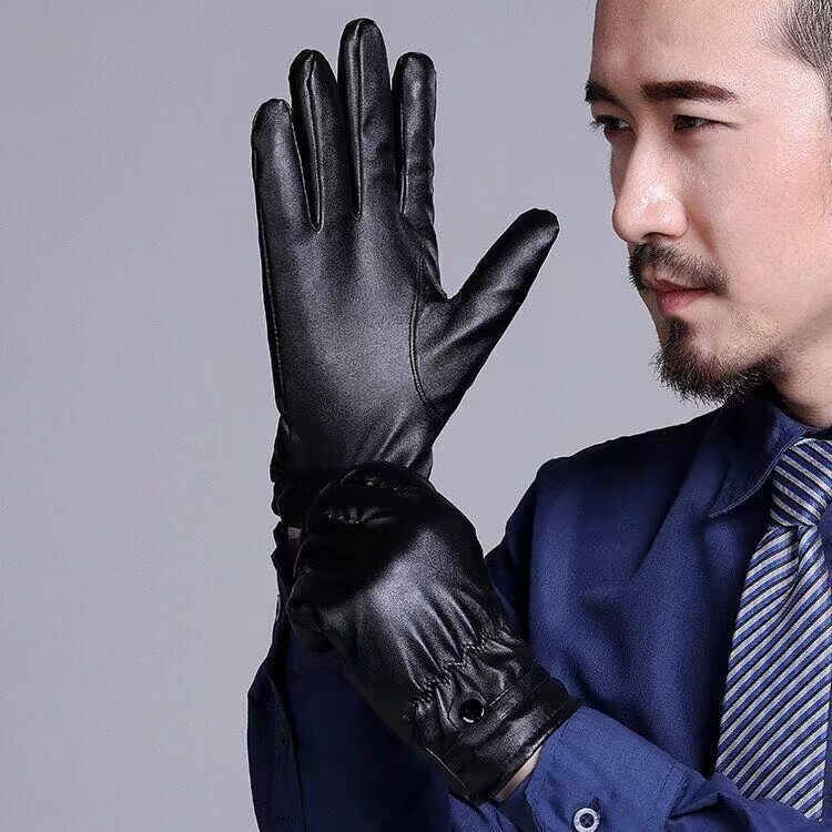 [cộng với nhung lạnh] găng tay xe hơi ấm màn hình cảm ứng cho nam và nữ xe đạp không thấm nước mùa thu và mùa đông cộng với pu dày nhung. - Găng tay găng tay cao su bảo hộ