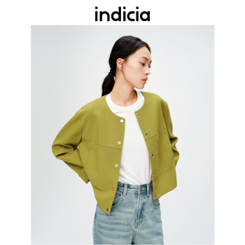 Indicia mark small fragrant style short jacket top women's spring and autumn shopping mall same style women's clothing 5c308wt384
