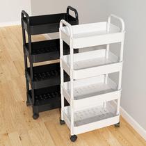 Bookshelf layered partitions practical tableside trolley shelves floor-standing kitchen multi-layer mobile snacks bathroom bedroom