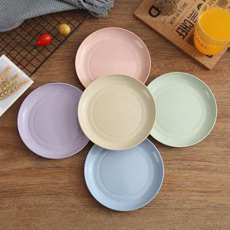 12 bone plates Household plates Plastic spit bones table garbage slag small plates bone plates round