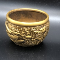 Ancient Antique Antique Imitation Antique Objects Bronze Cylinder Dragon Pineapples Xiang Tea Cup Water Cup Home Craft Bronze Pendulum