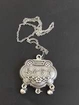 Antique miscellaneous collection retro pendant pendant long life rich smart kid Bell pendant hollow pendant