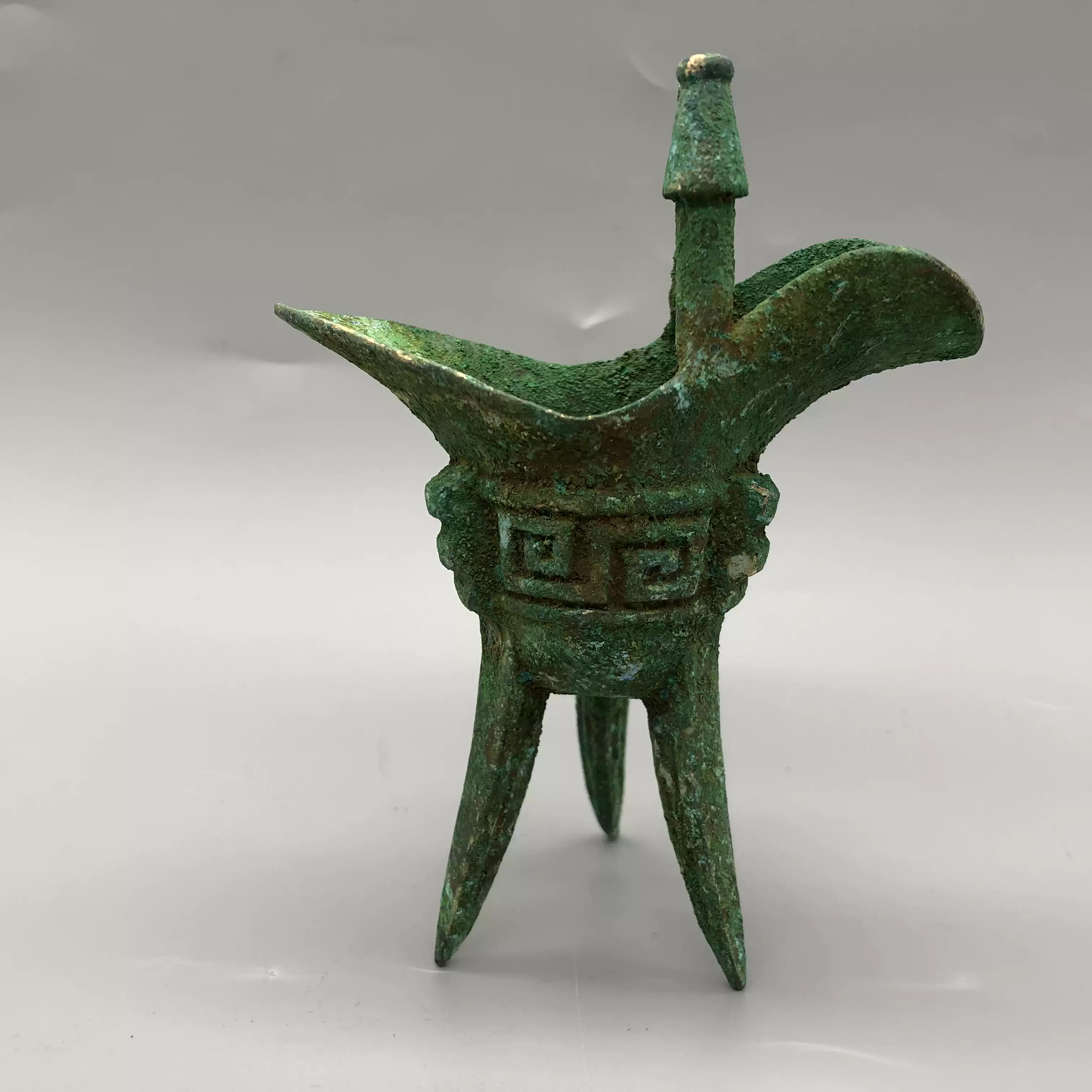 古玩收藏古代秦朝青铜酒杯爵杯家居摆件父辛爵青铜酒杯包邮-淘宝Taobao
