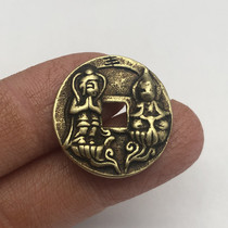Ancient coin Chunhua Yuanbao Tongqian Qian Chunhua Yuanbao Back Buddha Biathlon Qianbao Road North Song Copper Money Bronze Coins