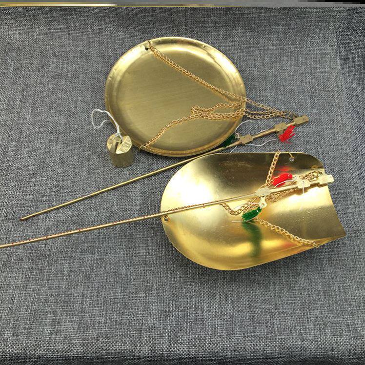 Traditional Chinese Medicine Mechanical Bronze Libra with high precision scales Old pole says Xiao Libra small copper says arbitrage says dispensing drug tray scales pharmacy