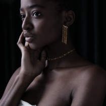 Advanced French elegant flow - line wings ear - decorated Su earrings female European and American 14k injection