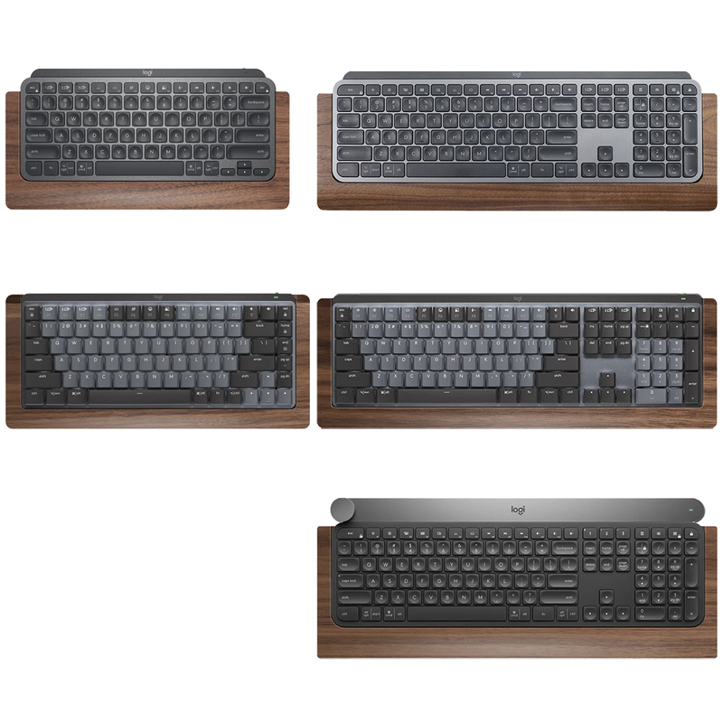 Walnut Wood Mxkeys Base Stand Mxmechanical with Apple Magic Trackpad Wrist Rest Pad Palm Rest