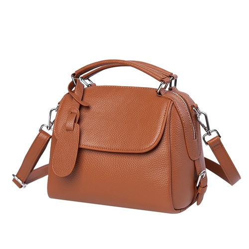 Кожаная вместительная и большая сумка через плечо, из натуральной кожи