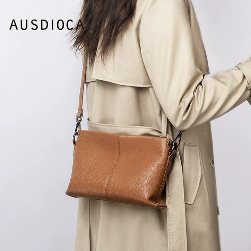 Летняя сумка через плечо, универсальная небольшая сумка для отдыха, из натуральной кожи