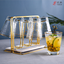 Hammer Veins Phnom Penh Glass Cup Home Suit Creative Wine Milk Cup Ins Water Glasses Juice Cup Breakfast Cup Day Style