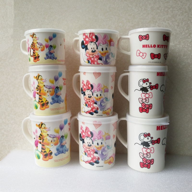 The List of guest pure melamine tableware cartoon children with cover glass keller cup parent - child gargle to hold to fall off