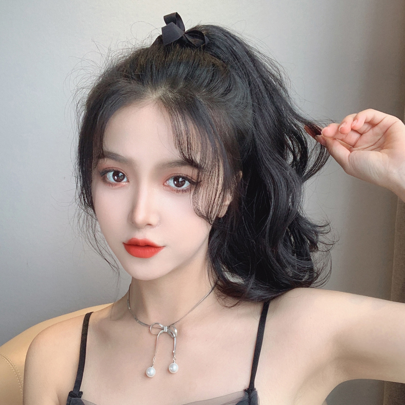 Real Hair Fake Hair Tail Strap Style Female Summer Emulation Hair Braid High Horsetail Wig Braid Wig Sheet Roll Fake Mati-Taobao
