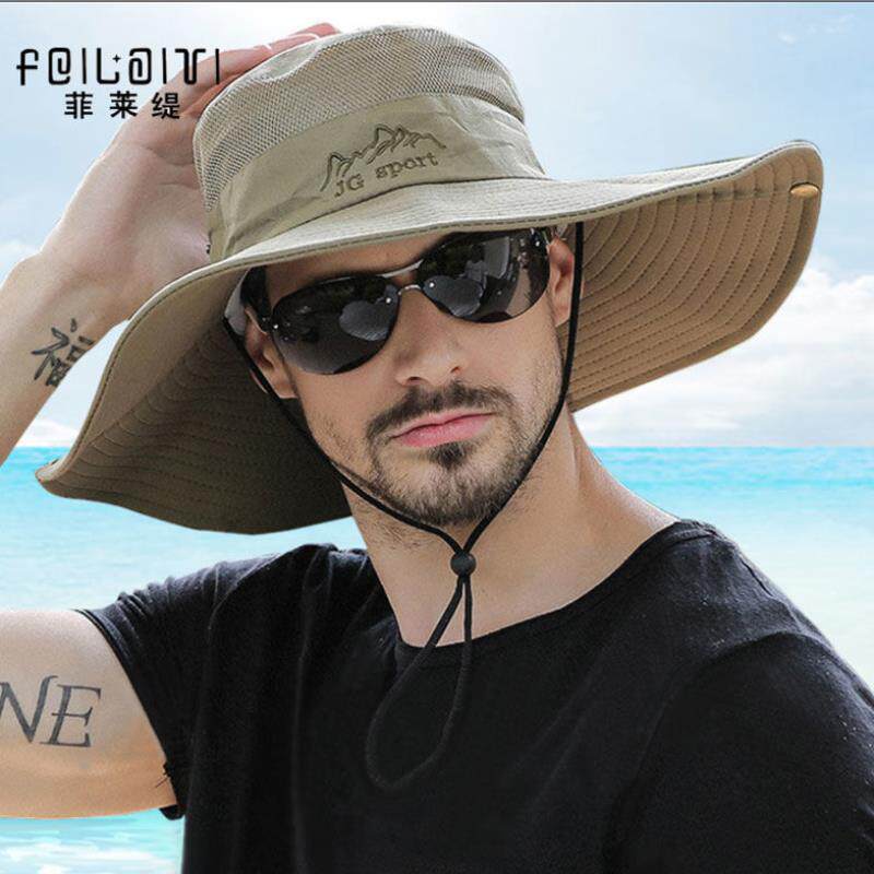 Hat Men Summer Sun Hat Camouflak Hood Beach Sun Hat Men Beach Sun Protection Fishing Cap Men's Grass Hat Summer
