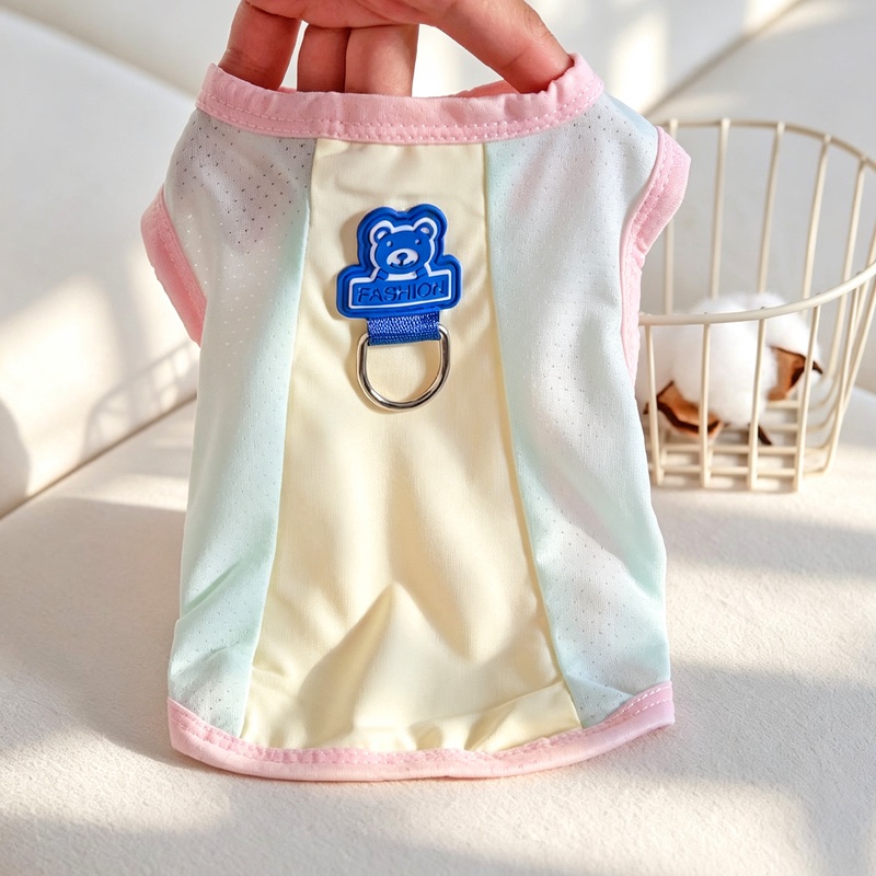Pet Cat and Puppy Clothes, Summer Thin Vest, Teddy Bichon Mesh Ice Silk Cooling Clothing, Anti-Shedding Pet Cat and Puppy Clothes, Summer Thin Vest, Teddy Bichon Mesh Ice Silk Cooling Clothing, Anti-Shedding