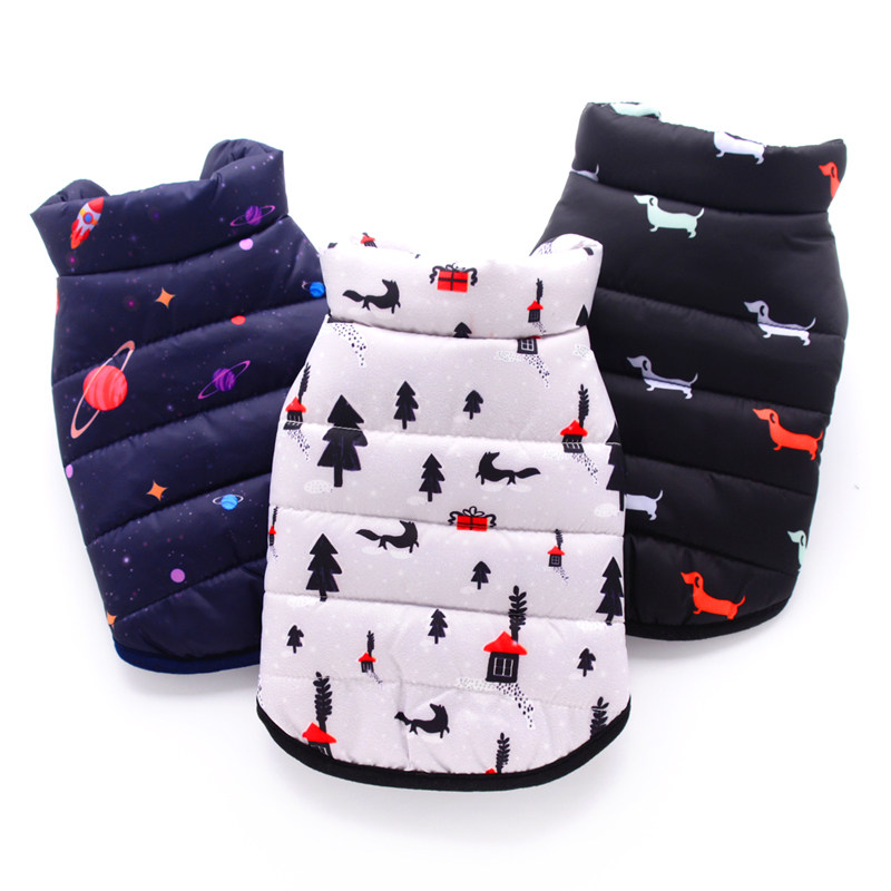 Pet dog dog clothes autumn winter clothing cotton waistcoat Vest Puppy Gidoll bib teddy plus suede warm cotton clothing