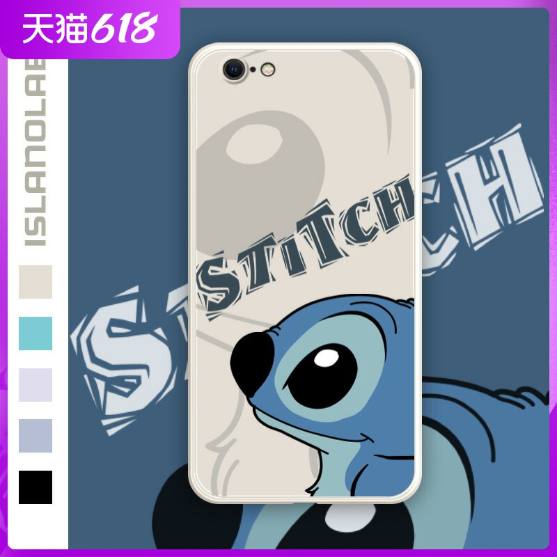 Apple 6splus mobile phone protective shell full-pack lens anti-fall 6s liquid silicone soft shell straight side personality creative tide card iphone6 suitable for men and women new apple 6plus shell mesh red i