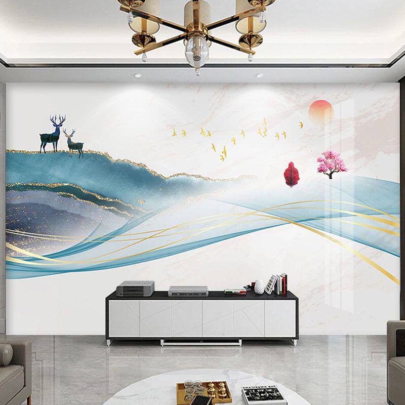 Integrated board TV Background wall Living room sofa Bedroom Bamboo Fiber Decorated Board Light Lavish Nordic Decorative wall panel