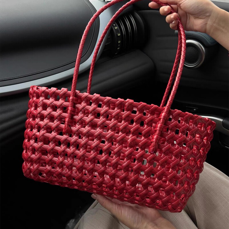 Hand-Woven Rattan Bag, Rattan Woven Bag with a High-End Feel, Hollow-Out Basket Woven Tote Shoulder Bag, Rattan Woven Bag Hand-Woven Rattan Bag, Rattan Woven Bag with a High-End Feel, Hollow-Out Basket Woven Tote Shoulder Bag, Rattan Woven Bag