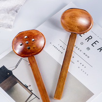 Japanese ramen wooden spoon big soup spoon porridge spoon Colander merchant household wooden soup spoon unpainted long handle Japanese spoon wooden
