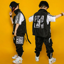 Childrens performance suit Boys hip-hop suit Childrens hip-hop hiphop performance suit Girls vest Jazz dance trend suit
