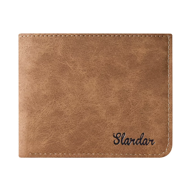 Card holder, men's ultra thin short light and thin wallet for students, simple and elegant design