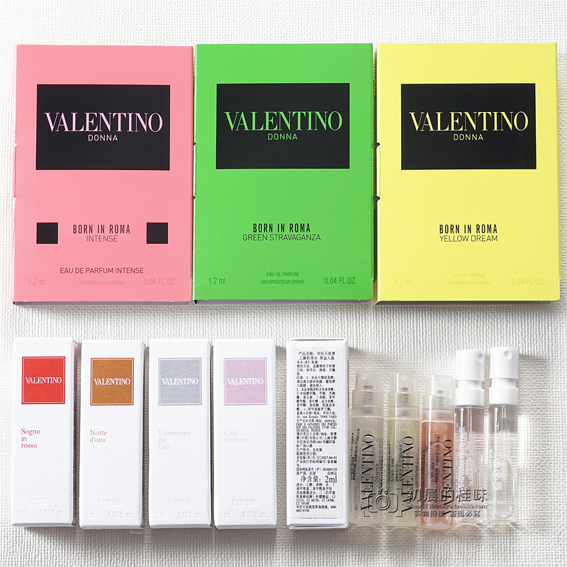 Valentino Dream Analysis: Boundless Dreams, Fig, Spending Money into the Night, Red Dress Rebellion Q Version Sample 7.5ml