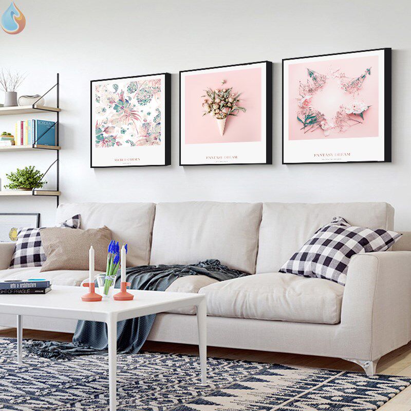 Home wall hanging decorated living room painted sofa with painted thickened wall painting stay-at-home