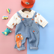 Childrens spring clothes 1-3-year-old boy with pants set baby children Spring children clothes baby spring and autumn two-piece set