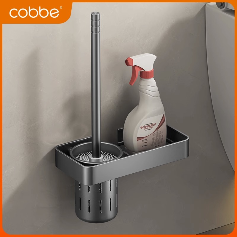 Kabe Gun Ash Toilet Brush Wall-mounted Toilet Shelve Toilet Shelve Clean Soft Hair Brush Toilet Cup Free-Taobao