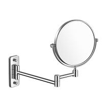 Cabei punch-free makeup mirror bathroom magnifying mirror hotel bathroom telescopic folding wall-mounted double-sided beauty mirror