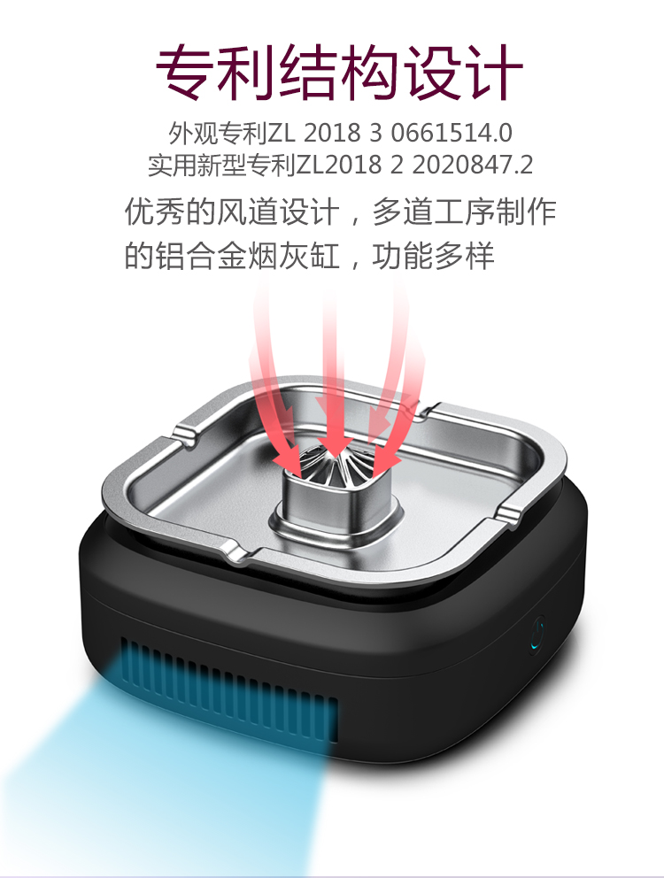 诺比克 除烟味电烟灰缸 空气净化器 图8