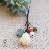 Private custom white jade Bodhi magnolia rose couple White Magnolia pendant evil evil