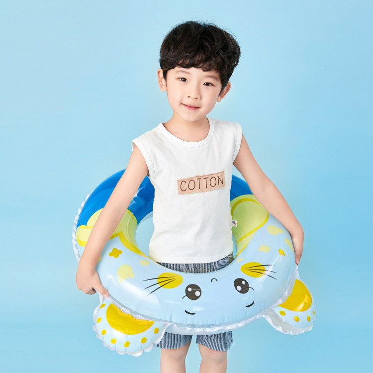 Children's Swim Ring Water Inflatable Toy Boy Girl Thickening Anti-Leaking Lifebuoy Environmentally-friendly Baby Rat Rat Ring Swimming